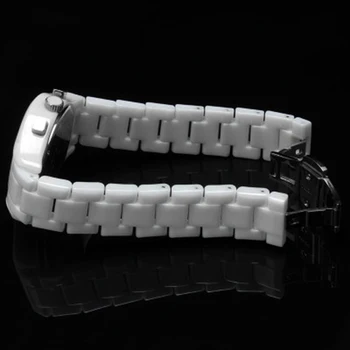 Kõrge Kvaliteediga keraamika watchband ja juhul AR1404 kella rihm koos liblikas pannal 18mm valge naiste käevõru