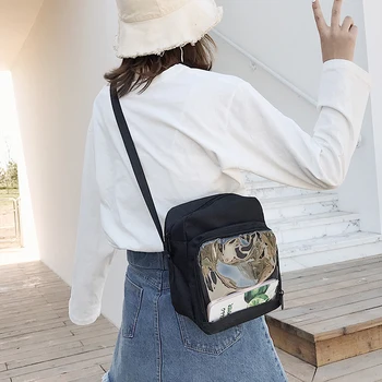 Mini fashion armas läbipaistev lõuend ita kott ühe sshoulder kotid 15cm wa kott messenger kott COS