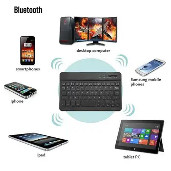 Mini Wireless Klaviatuur Bluetooth-ühilduvad Klaviatuur Ipad Telefon, Tahvelarvuti, Taaslaetav Klaviatuur Toetust Android ja Ios