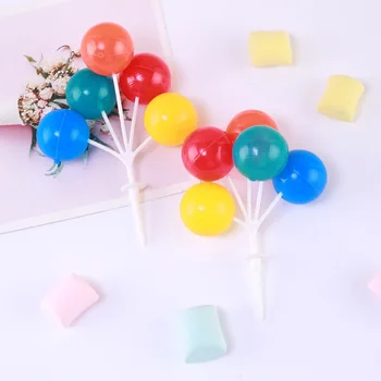 Ins Värviline Õhupall Happy Birthday cake Torukübar DIY Kids sünnipäeva Kooki Toppers Teenetemärkide Baby Shower Kook Tarvikud