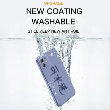 IPhone 11 12 Pro Max Mini SE2 Algse Ruudu Vedela Silikooniga Juhul Täis Kaitsekile iPhone X XS XR, XS MAX 7 8 Plus Coque