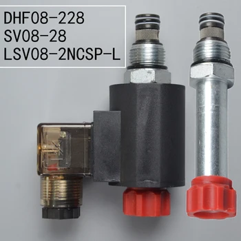 2 Bitine 2 Läbi DHF08-228 Kaks-viis Cut-off Tagasi Elektromagnetilise Hüdrauliline Klapp Sisesta Tagurpidi-Ventiil SV08-28