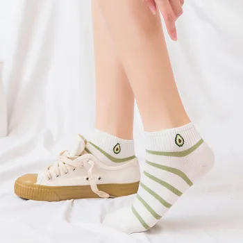 Uued Sokid Naiste Suvine Puuvillane Roheline Avokaado Kõrge Kvaliteediga Jaapani Harajuku Mood Kawaii Tüdruk on Armas Pahkluu Meeskonna Sokid