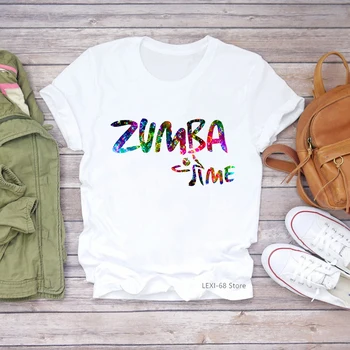 Zumba Prindi 2020 Uusi Naiste T-särk Tants Graafiline Top 90s Harajuku Streetwear O-kaeluse Daamid Tees Topid Riided Naiste T-Särgid
