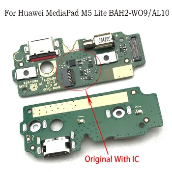 USB Power Aku-Liidesesse Juhatuse Osad Flex Kaabel Mikrofon Mic Huawei Mediapad M5 lite BAH2-W09/AL10