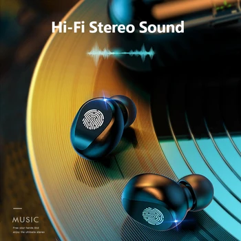 TWS F9 Traadita Bluetooth Stereo Kõrvaklappide Sport Traadita Kõrvaklapid Touch Bluetooth-5.0 Mini Earbud Bass Peakomplekt 2000mAh