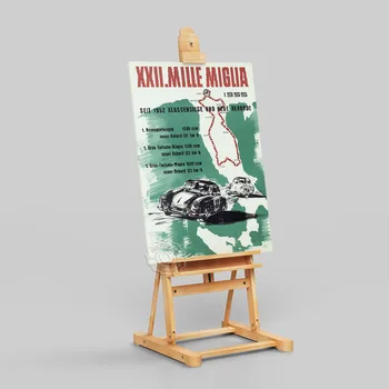 Motor Racing Juhul Migli Millia Kunst, Plakat, Xxll.Mille Miglia Seit 1955 Lõuendile Maali, Vintage Art Auto Seina Pilt Home Decor