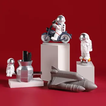 Põhjamaade Loomemajanduse Uisutamine Space Astronaut Skulptuur Figuriin Käsitöö Laua Kodu Kaunistamiseks Tarvikud Kaasaegse Sünnipäeva Kingitus Peace