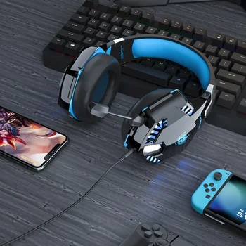 Wired Gaming Headset jaoks PS4 PC PS5 Üle Kõrva Kõrvaklapid, eemaldatava Mic 7.1 Heli Bluetooth-Peakomplekt Ainult Telefon
