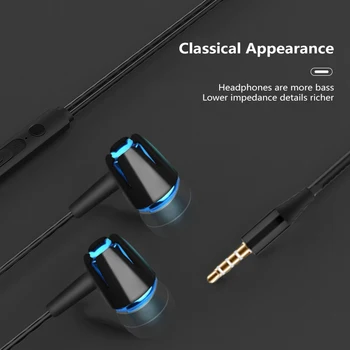 Uus Subwoofer Stereo, Bass Kõrvaklapid, In-Ear 3.5 MM Juhtmega Kõrvaklapid HIFI Earbud Kuular Koos MIC Xiaomi Samsung Huawei Telefonid