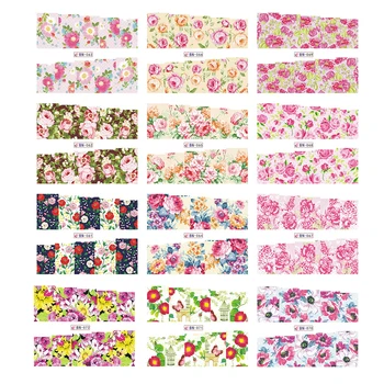 12 Lehed Naiste Multi-värvi Lilled Muster Nail Art Kleebised DIY Maniküür Decal