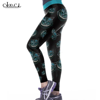 CLOOCL Naiste Retuusid Cheshire Cat 3D Trükitud Jooga Püksid, Kõrge Vöökoht Naiste Väljas Fitness Püksid