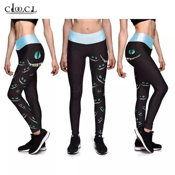 CLOOCL Naiste Retuusid Cheshire Cat 3D Trükitud Jooga Püksid, Kõrge Vöökoht Naiste Väljas Fitness Püksid