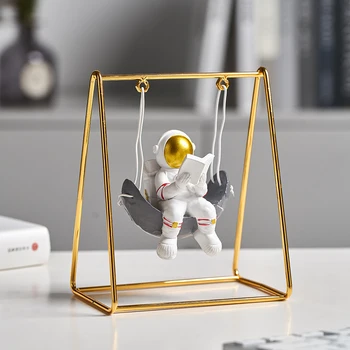 Põhjamaade Vaik Loominguline Astronaut Skulptuur Figuriin Poe Käsitöö Laua Kodu Kaunistamiseks Tarvikud Kaasaegse Sünnipäeva Kingitus Peace