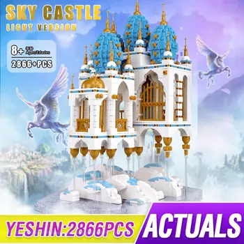 Hallituse Kuningas 16015 Linna Modulaarne Hoonete Ujuvad Castle House Skycastle Kehtestatud Haridus Mänguasjad Ehitusplokid Lastele