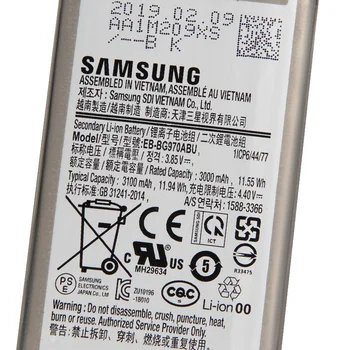 Originaal Samsung Aku EB-BG970ABU Samsung Galaxy S10e Galaxy S10E S10 E SM-G9700 Tõeline Aku 3100mAh