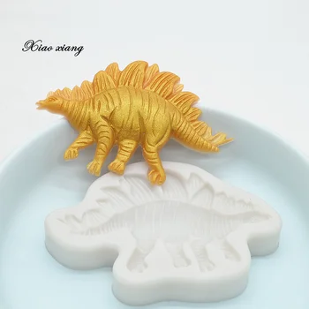 3D Dinosaurus Silikoon Fondant Hallitusseened Jaoks Küpsetamine Kook Dekoreerimiseks Vahendid Šokolaadi Gumpaste Hallitusseened, Sugarcraft Köök Vidinaid FM2069