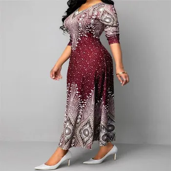 4XL 5XL Pluss Suurus Aafrika Pikk Maxi Kleidid Naistele 2021 Aafrika Riided Aafrika Kleit Prindi Dashiki Daamid Rõivad Ankara Kleit