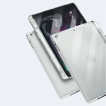 Pehmest silikoonist case for Apple iPad Mini Õhu 1 2 3 4 5 6 7 8 Pro 9.7 10.2 10.5 10.9 11 12.9 läbipaistev kest Pliiatsi Hoidja
