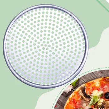 Küpsetamine Perforeeritud Home Pizza Pan Isegi Küte Nonstick Plaat Ringi Köök Tööriistad Hallituse Plaat Alumiinium Bakeware Auk Tarvikud