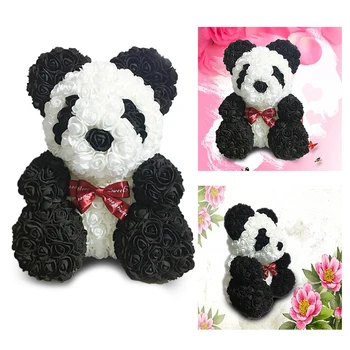 DIY 25cm Teddy Roosi Karu Panda Kunstlik PE Lill Karu Tõusis sõbrapäeva Sõbranna Naised Naine emadepäeva Kingitused