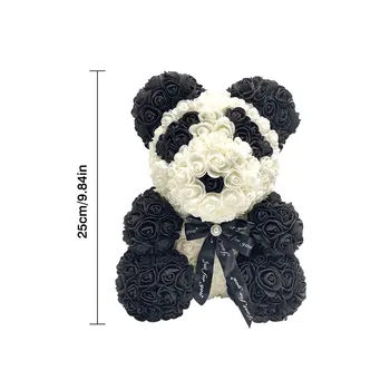 DIY 25cm Teddy Roosi Karu Panda Kunstlik PE Lill Karu Tõusis sõbrapäeva Sõbranna Naised Naine emadepäeva Kingitused