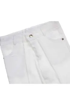 Valge Poiss on linasest püksid elastse vöökoha reguleerimine kooli iga päev erilistel puhkudel puuvillased vabaaja püksid mudelid