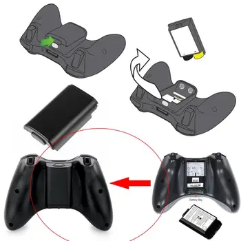 Eest Gamepad Must/Valge, mängukonsool 2tk AA Aku tagakaas Shell Wireless Controller Tagasi Juhul Shell Pack Komplekt