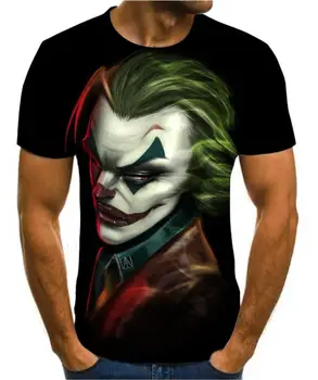 2020 Hot-Müügi Kloun 3d Trükitud T-Särk Meestele, Joker Nägu Mees Tshirt 3d Kloun Lühikesed Varrukad lõbusad T-Särgid, Topid &Tees Xxs -6xl