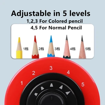 DELI Reguleeritav Ümberringi pliiatsiteritaja Erinevate Pliiatsi Ots Suurus Värvilised pliiatsiteritajad Kirjatarvete Tarvikud