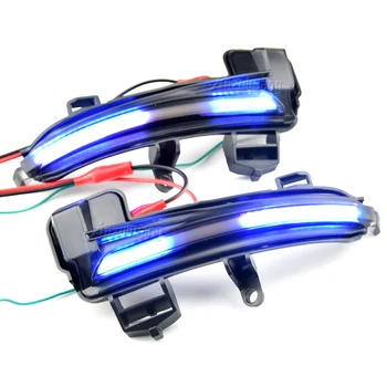 Eest Skoda Superb A7 MK3 B8 2016-2019 Küljel Peegel Flasher Hele Sinine-Kollane LED Dünaamiline Sequential suunatuli Flasher Blinker