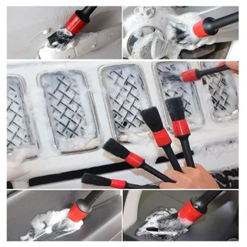 9Pcs Electric Drill Harja Üksikasjalikult Harja sarja jaoks Auto Velje Rehvi Ratta Pesu Detail Brush Set Tolmu Puhastus