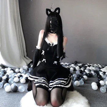 Lolita Ühtne Seksikas Varustus Pluss Halloween Kostüümid Naistele Täiskasvanud Neiu Kleit Cosplay Pesu hilisõhtul prantsuse Neiu Kostüüm
