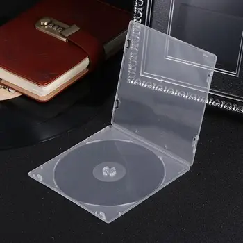 12TK Üliõhukesed DVD Puhul Läbipaistev CD Paketi Kaasaskantav CD Ladustamise Kasti Kodu Kino (Valge)