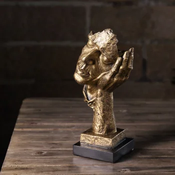 Uus Põhjamaade Abstraktse Vaikus On Kuld Kuju Vaik Moodsa Kunsti Skulptuur Figuriin Kodu Kaunistamiseks Laua Kaunistamiseks Käsitöö Kingitus