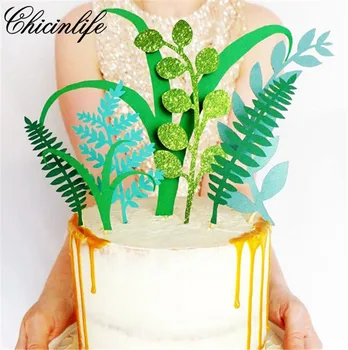 Chicinlife 1set Sünnipäevaks Wild Üks Leht Lehed Cake Toppers Baby Shower Kaunistused Lapsed partei tarvikud