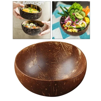 Puust Naturaalne Käsitsi valmistatud Kookospähkli Koore Kaussi Salat Makaron Riisi Puder Teravilja
