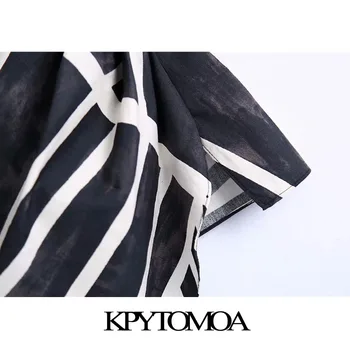 KPYTOMOA Naiste 2021 Stiilne Mood Trükitud Draped Asümmeetria Mini Seelik Vintage Kõrge Vöökoht Küljel Tõmblukk Naiste Seelikud Mujer