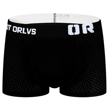ORLVS Brändi Meeste Aluspesu Bokserid Puuvill on Hingav Mugavad Aluspüksid Rõivad Meeste Boxershorts cueca Masculina kiire kuiv
