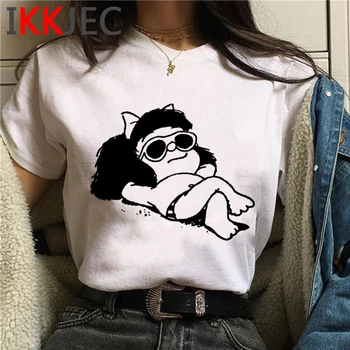Mafalda clothes female 2021 white t shirt japanese t shirt tshirt aesthetic