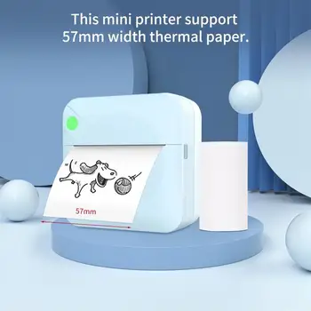 200DPI Mini Pocket Photo Printer Traadita bluetooth-Ühendus, Portatiivsete Termilise trükimasina Pilt Label Sõnumite Nimekiri