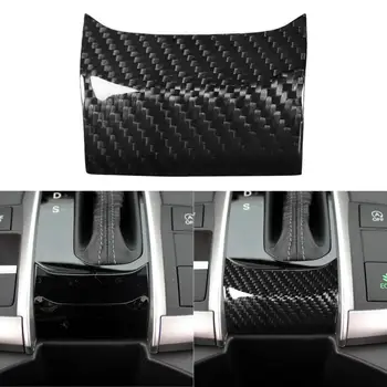 3D Carbon Fiber Kleebis Auto Käigukasti Nupp Paneeli Katta Carbon Fiber Käigukangi Raami Väike Kleebis Honda Civic 10. Gen 2016-2020