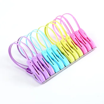 12 tk Mix värvi Plastikust klamber Riiete pin-pesu ja ladustamine Riided clip sokid