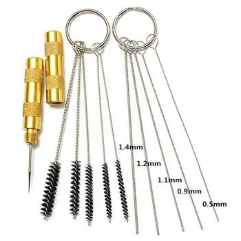 11pcs /set Pen Spray Gun Pihustite Puhastamise Kit Nõel & Brush Set Remondi Tööriist