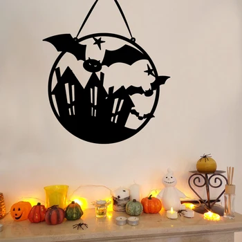 1TK Nõid On Halloween Nahkhiir Ripub Märk Kõrvits Rippuvad Kaunistused Vaimu Poole Asjade Halloween Ukse Seina Kaunistamiseks