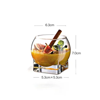 230ml Loominguline pliivaba klaasi viski klaas magustoit jäätis cup kodus vett klaasi baar restoran kristallklaas