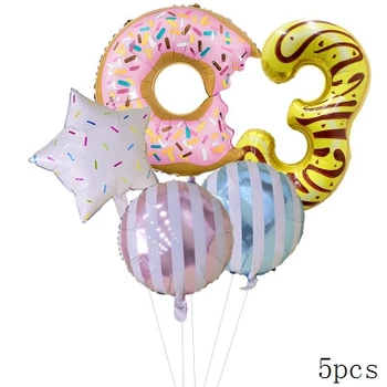 Donut Digitaalse Foolium Õhupall, Kommid, Jäätis, Puu-Pizza Burger Heelium Õhupallid, Poisid Baby Shower Sünnipäeva Teenetemärkide Pakkumise