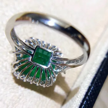 Vintage Square 5ct Lab Smaragd Ring 925 sterling hõbe Kaasamine Pulm bänd Rõngad, Naised Pruudi Sõrme Poole Ehted