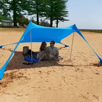 Pere Rannas Päikesevarju Kerge Päikese Vari Telk Sandbag Ankrud 4 Vaba Pesulõksud UPF50+ UV Suur Portable Canopy Väljas