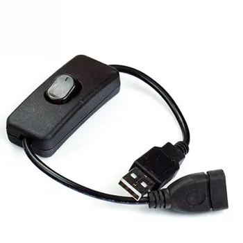28cm Must USB-Kaabel Meeste ja Naiste koos SISSE-ja VÄLJALÜLITAMINE Kaabel Laiendamine Toggle USB Lamp USB Fan Power Line